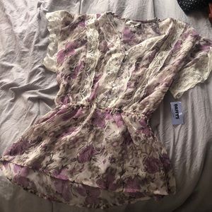 Purple floral top
